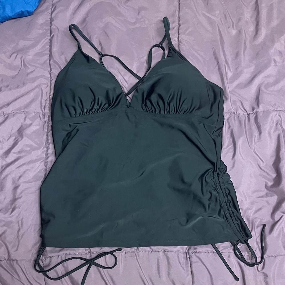 Time and Tru Black Swim Top